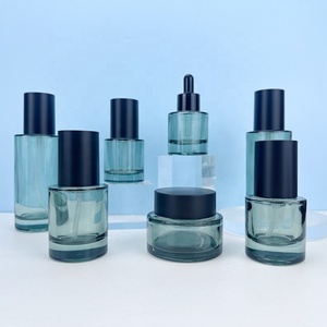 ขวดหยดน้ำมันสีเขียวเข้มแบบขายส่ง ขนาด 15 มล. 20 มล. 30 มล. 40 มล. 50 มล. ขวดแก้วเซรั่มทรงกลมไหล่แบนพร้อมฝาหยด - Product Image 6