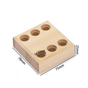 Base de rangement rectangulaire en <span class=keywords><strong>bois</strong></span> pour bijoux et pinces, support à outils décoratif, organisateur de bureau multi-trous, accessoires de perlage DIY - Product Image 2