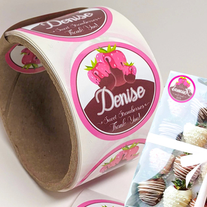 Etichetta Adesiva Antimanomissione per Scatole Sandwich, Torte, Pane, Cibo da Asporto, Sacchetti di Carta Kraft, Rotolo di Sigilli per Imballaggio di Sicurezza per Panetterie - Product Image 3