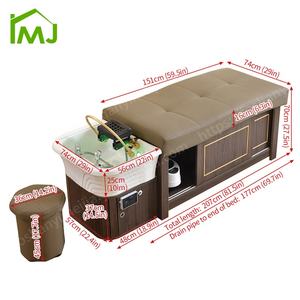 Masaje tailandés Terapia de agua eléctrica Champú Cama Salón Cabeza Spa Camas con cabina de almacenamiento - Product Image 6