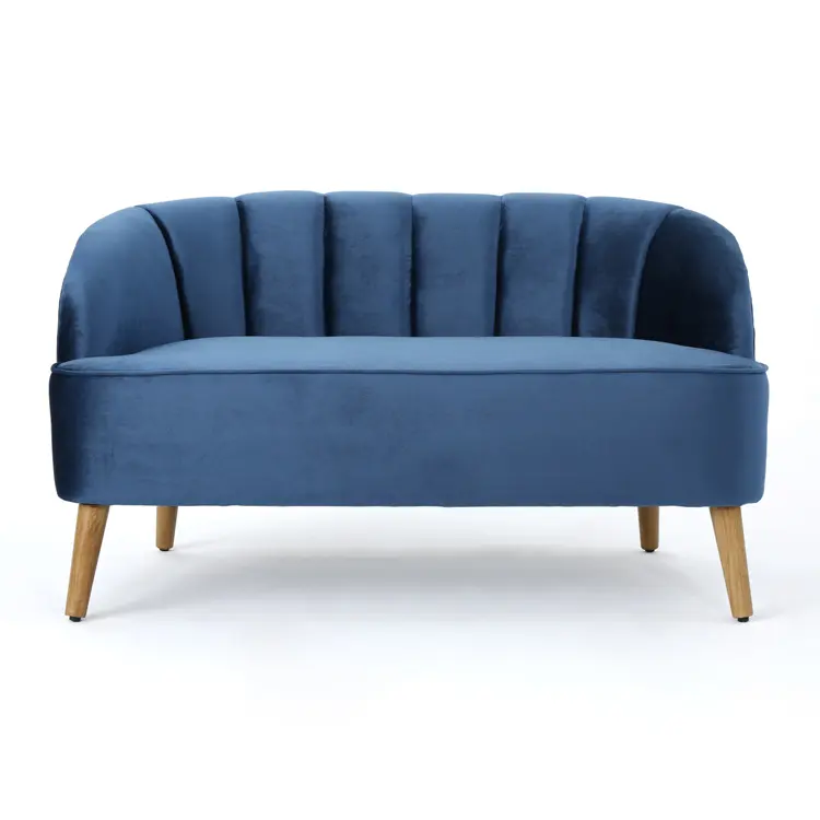 Velvet Sofa Free Shipping within The U.S Cobalt and Walnut Mid-century Modern Living Room Sofa Chesterfield Sofa European Style