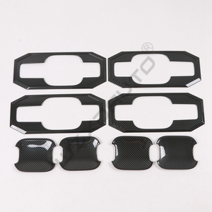 Accesorios de Fibra de Carbono Negra WZXD, Cubiertas Exteriores Impermeables para Automóviles, Molduras para Manijas y Espejos Retrovisores para F150 F-150 2023 - Product Image 3