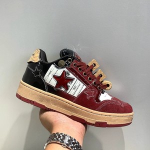 2024 nuove Sneakers Casual retrò per <span class=keywords><strong>donna</strong></span> moda vino rosso stelle resistenti scarpe da corsa scarpe da ginnastica <span class=keywords><strong>donna</strong></span> - Product Image 3