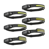 Lampu Kepala Sensor COB Terpasang di Kepala, Kecerahan Tinggi, Tahan Air IP65, Rotasi 360, Baterai Isi Ulang, Jangkauan 100-200m, Memancing Malam Hari