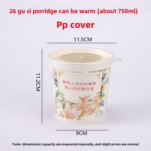 Vasos de papel Kraft desechables para comida para llevar, fideos agrios gruesos y cubos de gachas de yogur frito, embalaje Premium - Product Image 6