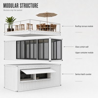 Maison conteneur à succès pour restaurant, bar, barbecue et café - Design moderne, personnalisable, emballage plat, prix bas, haute qualité