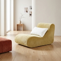 Canapé sectionnel en velours côtelé avec mousse à mémoire de forme compressée, ensemble de canapé-lit paresseux pour adultes (design moderne)