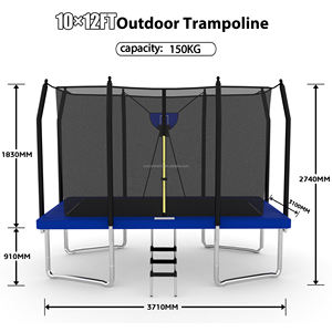 Zoshine Superior Bounce Outdoor Trampoline with Entertainment Accessories Rectangular Fitness Trampoline for Kids&amp;adults - Product Image 6