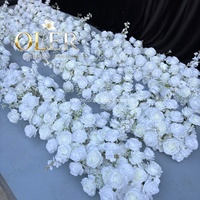 Autres fleurs décoratives artificielles pour église, mariage, fleurs blanches pour étoiles, roses, chemins de table artificiels pour mariage, toucher réel