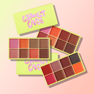 Palette tout-en-un 8 couleurs : Blush, Highlighter, Contouring, Teinte Crème Lèvres et Joues, Waterproof, Cruelty-Free, 8g, <span class=keywords><strong>pour</strong></span> Peaux Foncées - Product Image 4