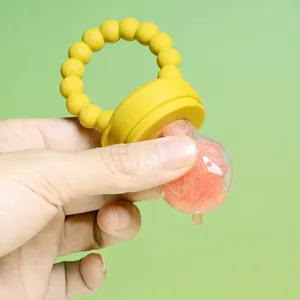 Baby Infant Teether Nipple Fruit Food Bite Silicone Teethers Safety Feeder Silicone Baby Nipple Teether