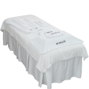 Copriletto cosmetico in velluto lettino da massaggio con foro per il respiro del viso 31x75 "copri lettino da massaggio in pile di corallo morbido - Product Image 1
