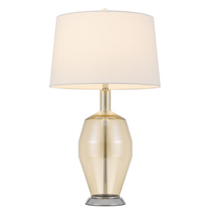 Lampada da scrivania moderna a LED rotonda in metallo nichel HMS 29 con parasole a tamburo bianco alimentato a batteria per la lettura di camere da letto per l'illuminazione della stanza - Product Image 2