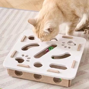 Nuovo Gioco Puzzle per Gatti all'Ingrosso, Giocattolo Interattivo in Morbido Feltro con Palline su Pista, Gioco di Intelligenza per Gattini da Interno - Product Image 3