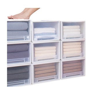 <b>Drawer</b> Style Transparent <b>Plastic</b> <b>Storage</b> Box 20-35L For Clothing Organizer Easy To Clean Standing Type Rectangle - Product Image 5