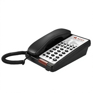 Téléphone d'hôtel moderne en caoutchouc écologique de haute qualité de la marque JX avec logo personnalisé - Product Image 4