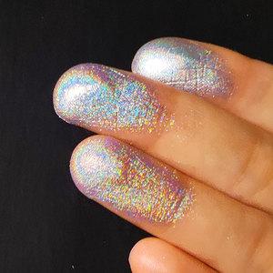 Thương hiệu mcess mẫu miễn phí bạc đầy màu sắc Holographic sắc tố ngọc trai cầu vồng hiệu ứng nhuộm vải sơn tĩnh điện cho da - Product Image 2