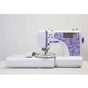 BR-999SE Home Computer Embroidery Sewing Integrated Machine customized sticker Blue color