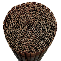 Clôture en PVC renforcé à nervure simple Kenda Brown 19 mm, facile à assembler, résistante aux UV, durable pour les maisons, les villas et les jardins extérieurs