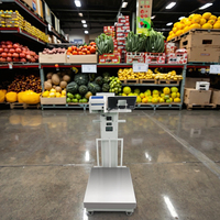 Balance électronique intelligente Beiheng avec écran tactile industriel, capacité de 150 kg, plateforme de pesage électronique, balance intelligente avec roues