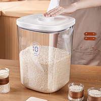 Conteneur de stockage hermétique en plastique pour aliments, riz, céréales, distributeur, boîte de rangement de cuisine, organisateur de farine et de sucre, boîte de garde-manger en gros