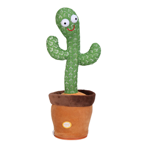 Amazon Hot Sale electric stuffed toy shaking cactus plush toy singing and dancing cactus toy