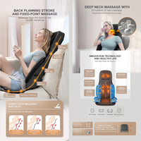 Coussin de massage YIJIAN à compression d'air puissant pour le cou, les épaules et le dos, avec fonctionnement à un bouton, 3 modes de thérapie thermique pour un usage quotidien