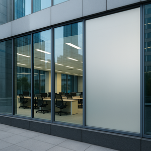 فيلم زجاج ذكي PDLC بأسلوب عصري ذاتي اللصق مضاد للانفجار فيلم نوافذ زخرفي بسمك 0.45 مم مع ضمان لمدة سنة للمكاتب - Product Image 1