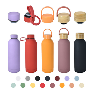 Bottiglia d'Acqua in Acciaio Inox 304 da 500ml con Logo Personalizzato, Bocca Stretta, Diverse Opzioni di Coperchio, Doppia Parete Isolata Sottovuoto, Termos da Viaggio e Yoga - Product Image 2
