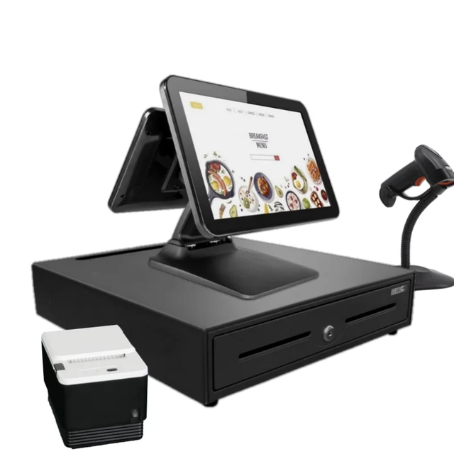 280FN Foldable POS Terminals 15.6 Inch Touch Screen Android/Win Support Metal Material Cash Register SDK Thermal Receipt Printer