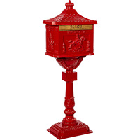 Boîte aux lettres vintage en aluminium moulé avec clé, robuste, pour usage extérieur en appartement, capacité 10L, finition thermolaquée