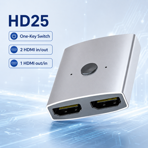 Commutateur KVM HDMI 2 entrées 1 sortie 4K*60Hz bidirectionnel en alliage d'aluminium, répartiteur HDMI 2 ports pour 2 PC 1 moniteur ou 1 PC 2 écrans - Product Image 4