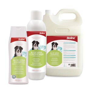 Champú y Acondicionador para Perros con Aloe Vera de Marca Privada, Tamaños Personalizados (250ml/1L/<span class=keywords><strong>5L</strong></span>), Botellas de Plástico, Seguridad Absoluta para Mascotas, OEM/ODM - Product Image 1