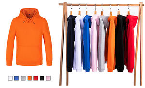 Hoodies unisexe en coton uni, coupe oversize, 350 g/m², en molleton bouclette, personnalisables pour hommes, vente en gros - Product Image 2