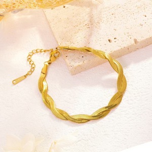 Wholesale of Fashionable Women's Stainless Steel <b>Bracelets</b>, 18K Golden butterfly Eye Metal <b>Ball</b> Tassel <b>Bracelets</b> - Product Image 3