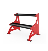 Support de rangement pour kettlebells en métal de haute qualité à 2 niveaux pour usage commercial en salle de sport et club