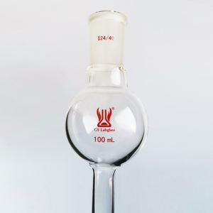 Лабораторные принадлежности: колонна для хроматографии из боросиликатного стекла с внешним соединением 24/40, фильтрующим диском и краном из ПТФЭ - Product Image 4