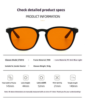 Lunettes de jeu TR90 anti-lumière bleue, verres jaunes/orange pour PC, protection UV, anti-reflets, pour ordinateur, conduite et activités de plein air