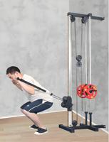 Máquina de fitness integral para gimnasio en casa, montada en pared, con sistema de poleas de cable único para dominadas y remo bajo