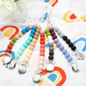Clips de cuentas de silicona para mordedores de bebé, cadena de seguridad para chupete - Product Image 1