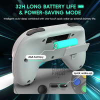 Data Frog PC07 - Mando de Juego Inalámbrico Retro con Receptor Dual, Controlador Clásico para PC DInput, Android, Emuladores de Arcade
