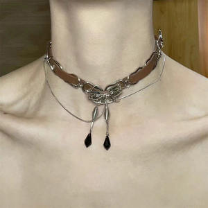 Accessoire souterrain multi-longueur frais chaîne de collier croix punk empilable réglable pour idée cadeau d'adolescents de mode alternative - Product Image 6