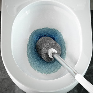 Kaiyoujie Wall Mounted Toilet Brush <b>Set</b> <b>Square</b> White Easy To Clean No Drill Installation - Product Image 4