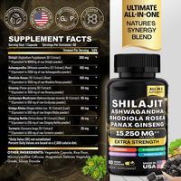Kapsul Oem Shilajit dan Seamoss, Sea Moss 7000mg, Minyak Habbatussauda 4000mg, Ashwagandha 2000mg, Jahe & Shilajit 9000mg