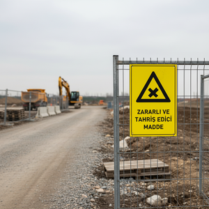Panneau de signalisation pour substances dangereuses et irritantes en plastique durable - Product Image 5