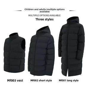 Tùy chỉnh người lớn và trẻ em của thể thao dày bóng đá đào tạo Bông Áo Mùa Đông Ấm màu đen mô hình sh20251022 - Product Image 3