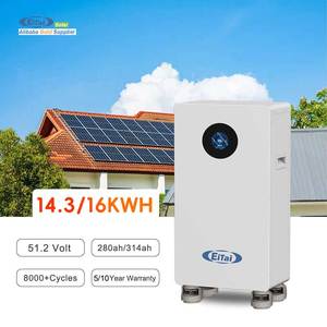 แบตเตอรี่ลิเธียมโซลาร์ 51.2V 300Ah 314Ah 14.3kWh 16kWh 48V 15kWh พร้อมระบบ BMS 200A สำหรับเก็บพลังงานภายในบ้าน รุ่น Eleshell16k 51.2V IP54 - Product Image 1