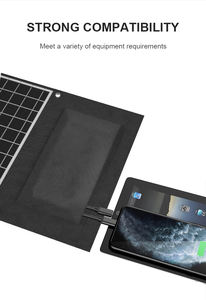 Panneaux solaires portatifs du marché américain Panneaux solaires PV extérieurs pour le camping 30W haute efficacité 100W 370*200*20 MM monocristallin SUPA - Product Image 5