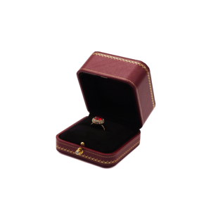 Boîte d'emballage de bijoux en carton vintage haut de gamme personnalisée en usine, avec gaufrage, matériaux recyclés pour bagues, boucles d'oreilles, pendentifs - Product Image 2