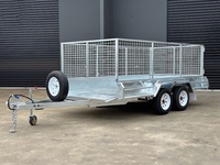 Remorque tandem 12x6 avec freins électriques Remorque utilitaire robuste 2800kg ATM galvanisée à chaud avec lumières LED